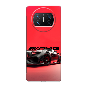 Пластиковый чехол на Huawei Mate X3 с принтом Мерседес Mercedes AMG