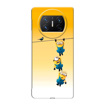 Пластиковый чехол на Huawei Mate X3 с принтом Миньоны