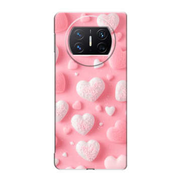 Пластиковый чехол на Huawei Mate X3 с принтом Сердечки Пластиковый чехол на Huawei Mate X3 с принтом Сердечки
