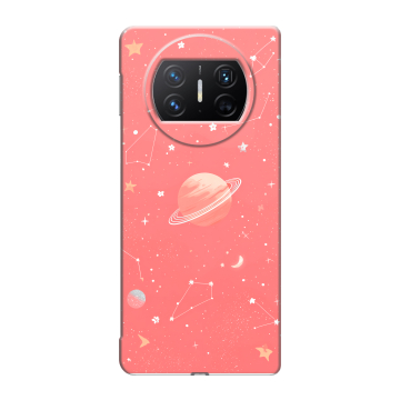 Пластиковый чехол на Huawei Mate X3 с принтом Розовый космос