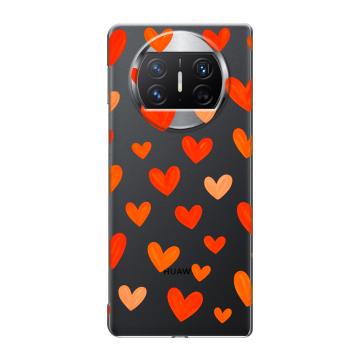Пластиковый чехол на Huawei Mate X3 с принтом Сердечки
