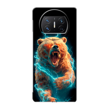 Пластиковый чехол на Huawei Mate X3 с принтом Медведь
