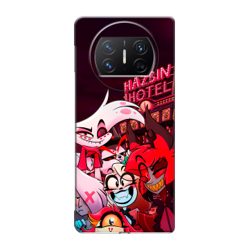 Пластиковый чехол на Huawei Mate X3 с принтом Hazbin Hotel Отель Хазбин