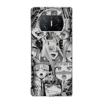Пластиковый чехол на Huawei Mate X3 с принтом Ahegao Ахегао Аниме