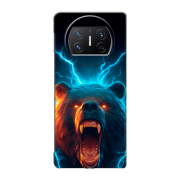 Пластиковый чехол на Huawei Mate X3 с принтом Медведь