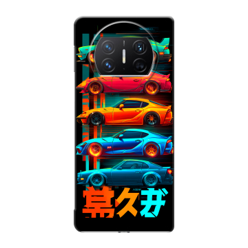 Пластиковый чехол на Huawei Mate X3 с принтом машины тачки