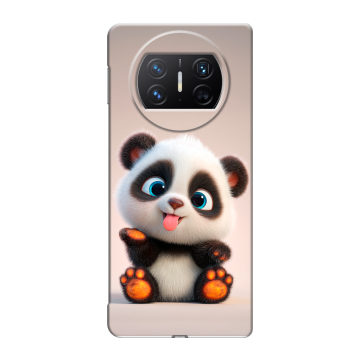 Пластиковый чехол на Huawei Mate X3 с принтом милая панда