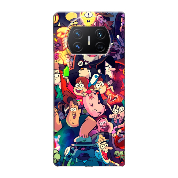 Пластиковый чехол на Huawei Mate X3 с принтом Gravity Falls Гравити Фолз