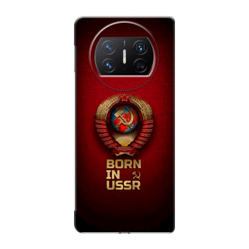 Пластиковый чехол на Huawei Mate X3 с принтом Флаг Герб СССР