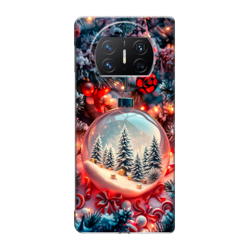 Пластиковый чехол на Huawei Mate X3 с принтом Новый год