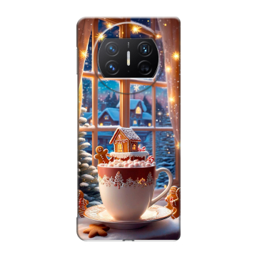 Пластиковый чехол на Huawei Mate X3 с принтом Новый год