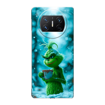 Пластиковый чехол на Huawei Mate X3 с принтом Новый год гринч