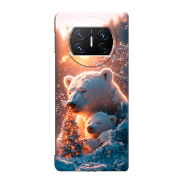 Пластиковый чехол на Huawei Mate X3 с принтом Новый год