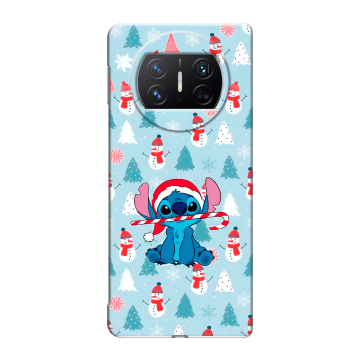 Пластиковый чехол на Huawei Mate X3 с принтом Стич Новый год