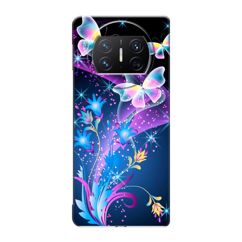 Пластиковый чехол на Huawei Mate X3 с принтом Бабочки Пластиковый чехол на Huawei Mate X3 с принтом Бабочки