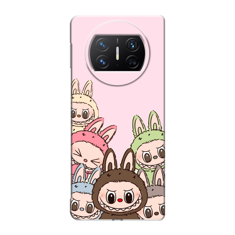 Пластиковый чехол на Huawei Mate X3 с принтом Лабубу Пластиковый чехол на Huawei Mate X3 с принтом Лабубу