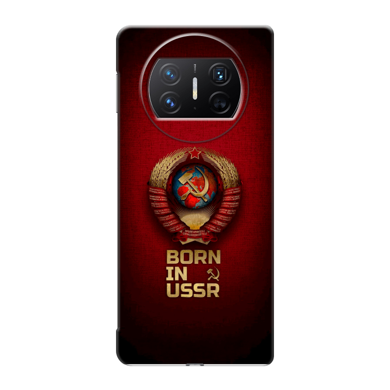 Пластиковый чехол на Huawei Mate X3 с принтом Флаг Герб СССР Пластиковый чехол на Huawei Mate X3 с принтом Флаг Герб СССР