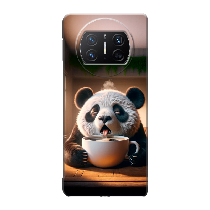 Пластиковый чехол на Huawei Mate X3 с принтом смешная панда Пластиковый чехол на Huawei Mate X3 с принтом смешная панда