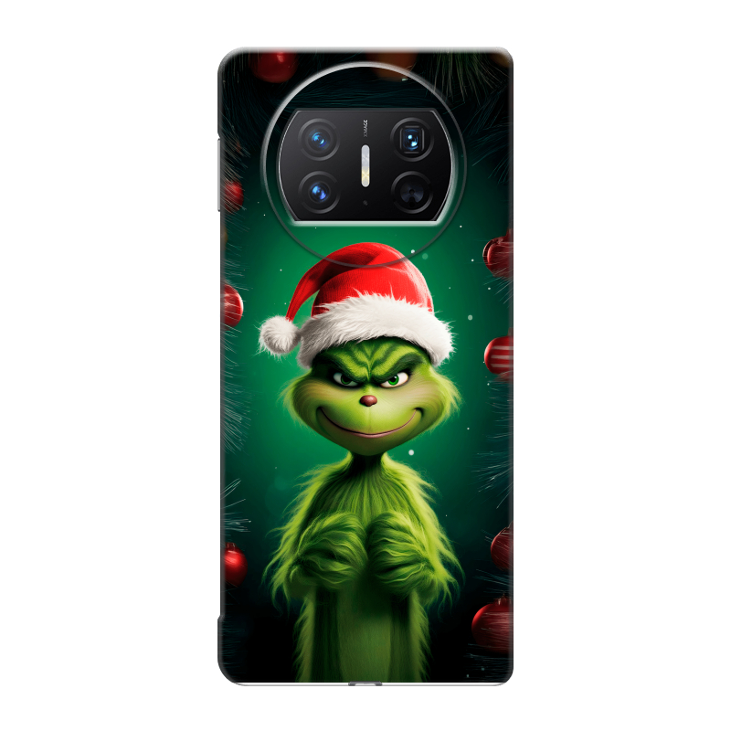 Пластиковый чехол на Huawei Mate X3 с принтом Гринч Новый год Рождество Пластиковый чехол на Huawei Mate X3 с принтом Гринч Новый год Рождество
