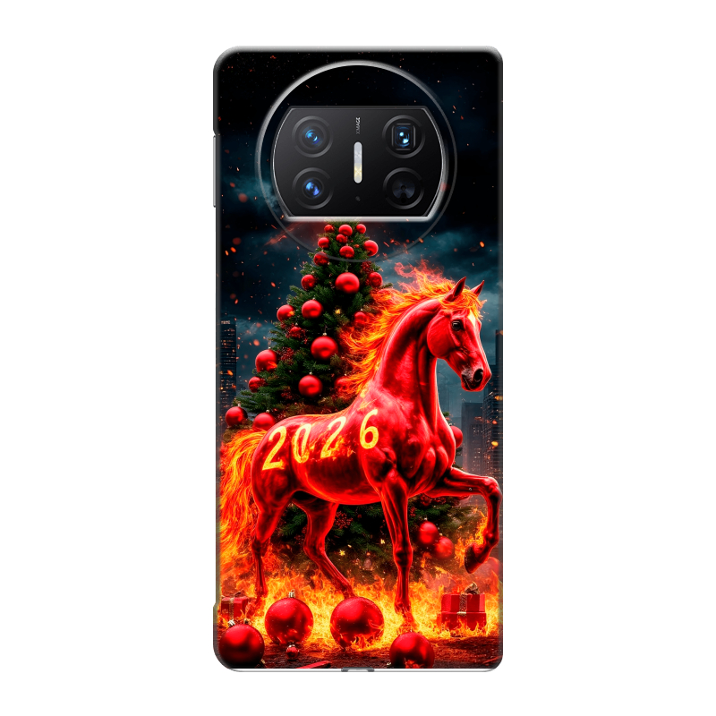 Пластиковый чехол на Huawei Mate X3 с принтом Новый год Пластиковый чехол на Huawei Mate X3 с принтом Новый год