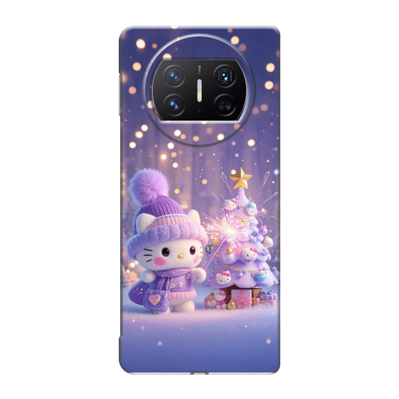 Пластиковый чехол на Huawei Mate X3 с принтом Новый год Пластиковый чехол на Huawei Mate X3 с принтом Новый год