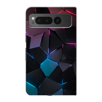 Пластиковый чехол на Google Pixel Fold с принтом Геометрия неона Пластиковый чехол на Google Pixel Fold с принтом Геометрия неона