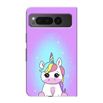 Пластиковый чехол на Google Pixel Fold с принтом Единорог Пластиковый чехол на Google Pixel Fold с принтом Единорог