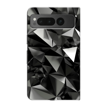 Пластиковый чехол на Google Pixel Fold с принтом Черные кристаллы