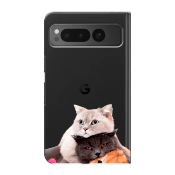 Пластиковый чехол на Google Pixel Fold с принтом Кошки Пластиковый чехол на Google Pixel Fold с принтом Кошки