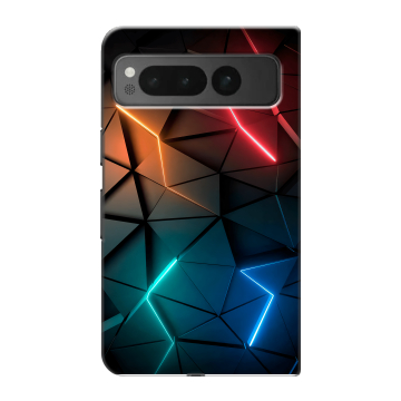 Пластиковый чехол на Google Pixel Fold с принтом Абстракция неон