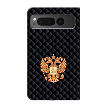 Пластиковый чехол на Google Pixel Fold с принтом Герб России принт Пластиковый чехол на Google Pixel Fold с принтом Герб России принт
