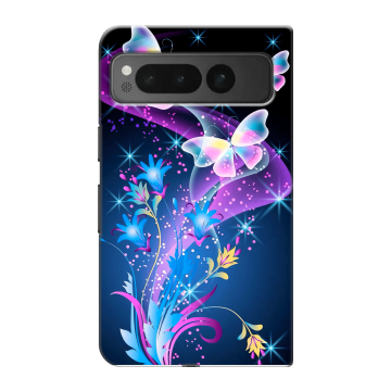 Пластиковый чехол на Google Pixel Fold с принтом Бабочки Пластиковый чехол на Google Pixel Fold с принтом Бабочки