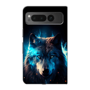 Пластиковый чехол на Google Pixel Fold с принтом Волк ночной Пластиковый чехол на Google Pixel Fold с принтом Волк ночной