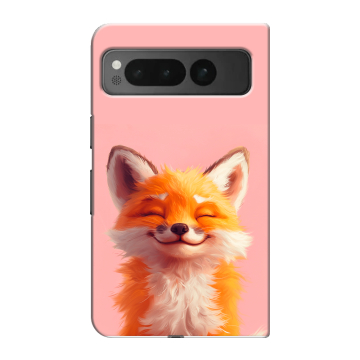 Пластиковый чехол на Google Pixel Fold с принтом милая лиса Пластиковый чехол на Google Pixel Fold с принтом милая лиса