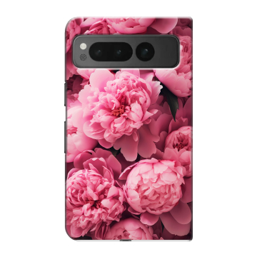 Пластиковый чехол на Google Pixel Fold с принтом цветы пионы Пластиковый чехол на Google Pixel Fold с принтом цветы пионы