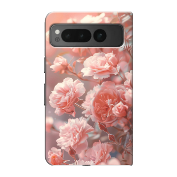 Пластиковый чехол на Google Pixel Fold с принтом Розовые розы Пластиковый чехол на Google Pixel Fold с принтом Розовые розы