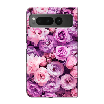 Пластиковый чехол на Google Pixel Fold с принтом лавандовые розы Пластиковый чехол на Google Pixel Fold с принтом лавандовые розы
