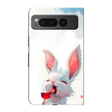 Пластиковый чехол на Google Pixel Fold с принтом кролик зайчик Пластиковый чехол на Google Pixel Fold с принтом кролик зайчик