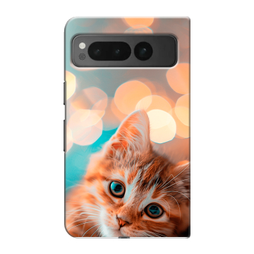 Пластиковый чехол на Google Pixel Fold с принтом котик Пластиковый чехол на Google Pixel Fold с принтом котик