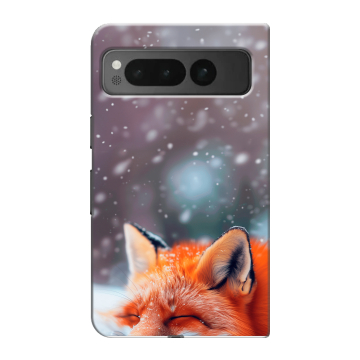 Пластиковый чехол на Google Pixel Fold с принтом лиса Пластиковый чехол на Google Pixel Fold с принтом лиса
