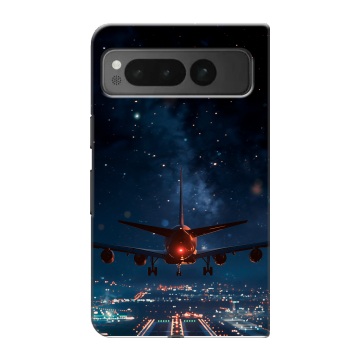 Пластиковый чехол на Google Pixel Fold с принтом самолет Пластиковый чехол на Google Pixel Fold с принтом самолет