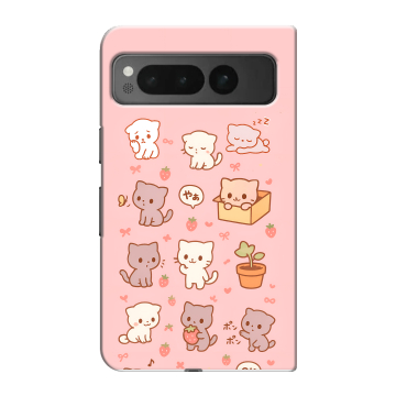 Пластиковый чехол на Google Pixel Fold с принтом Hello Kitty Хелоу Кити Пластиковый чехол на Google Pixel Fold с принтом Hello Kitty Хелоу Кити