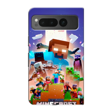 Пластиковый чехол на Google Pixel Fold с принтом Майнкрафт Minecraft Пластиковый чехол на Google Pixel Fold с принтом Майнкрафт Minecraft