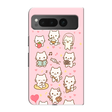Пластиковый чехол на Google Pixel Fold с принтом Hello Kitty Хелоу Кити Пластиковый чехол на Google Pixel Fold с принтом Hello Kitty Хелоу Кити