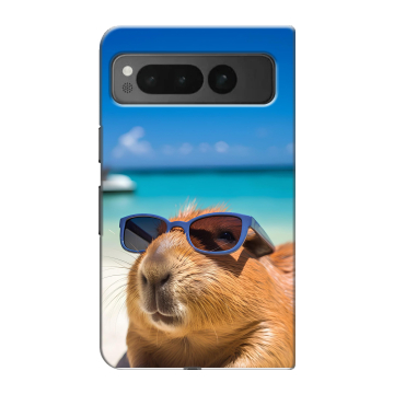 Пластиковый чехол на Google Pixel Fold с принтом Капибара Пластиковый чехол на Google Pixel Fold с принтом Капибара