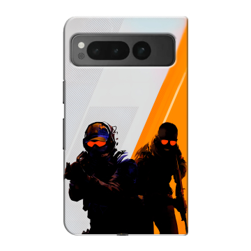 Пластиковый чехол на Google Pixel Fold с принтом Контер страйк Counter strike Пластиковый чехол на Google Pixel Fold с принтом Контер страйк Counter strike