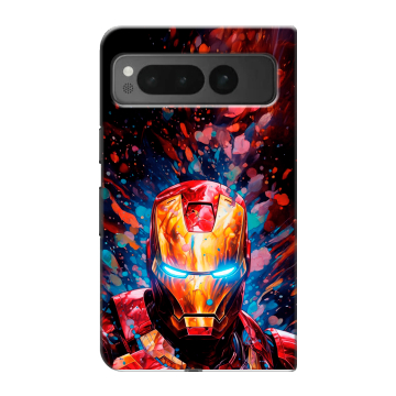 Пластиковый чехол на Google Pixel Fold с принтом Железный человек Ironman Пластиковый чехол на Google Pixel Fold с принтом Железный человек Ironman