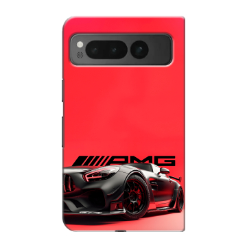 Пластиковый чехол на Google Pixel Fold с принтом Мерседес Mercedes AMG Пластиковый чехол на Google Pixel Fold с принтом Мерседес Mercedes AMG