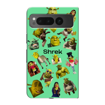 Пластиковый чехол на Google Pixel Fold с принтом Шрек Shrek Пластиковый чехол на Google Pixel Fold с принтом Шрек Shrek