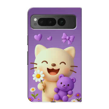 Пластиковый чехол на Google Pixel Fold с принтом для девочек Пластиковый чехол на Google Pixel Fold с принтом для девочек